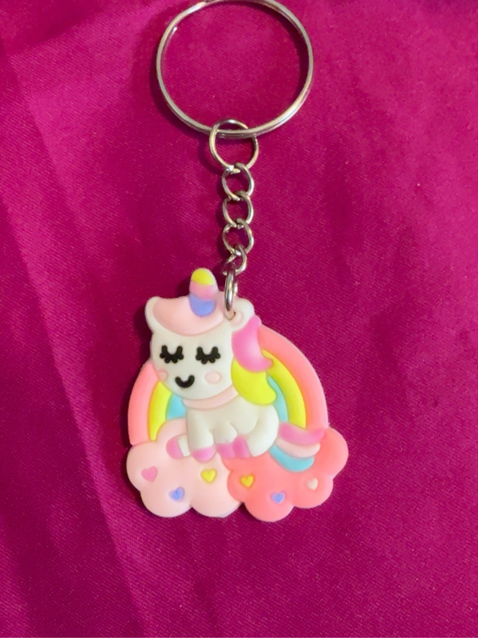 Kawaii eenhoorn regenboog PVC sleutelhanger – photo 2